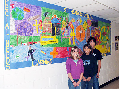 Colourful mural
