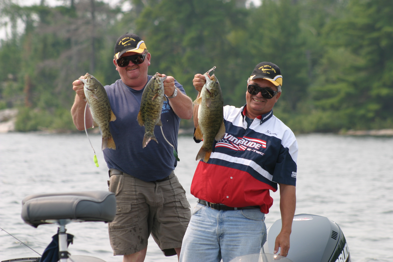 Bill and Norm show off their midday catch