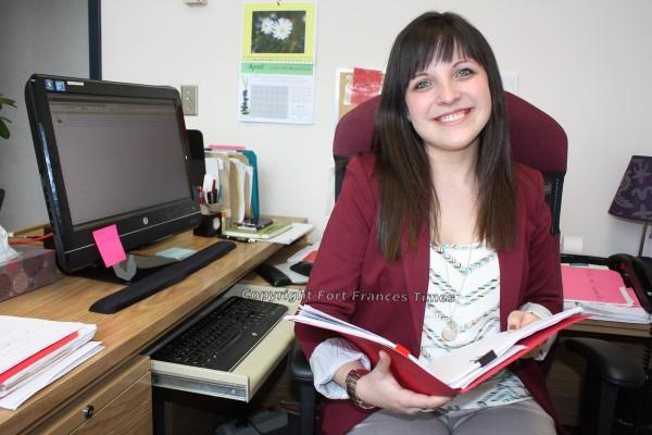 Manty at desk