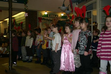 Robert Moore caroling at Rainycrest