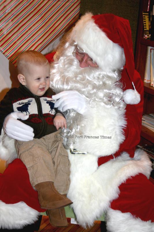 On Santa’s knee