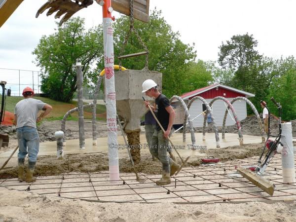 Pouring the pad