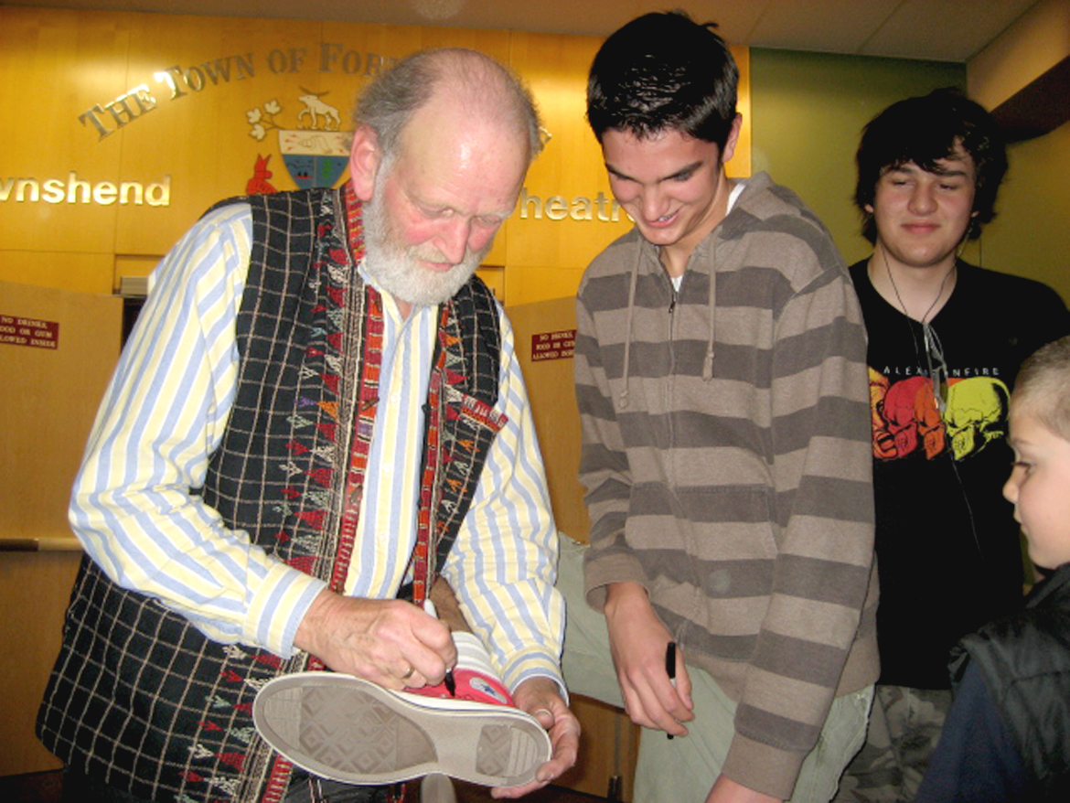 Meeting the fans