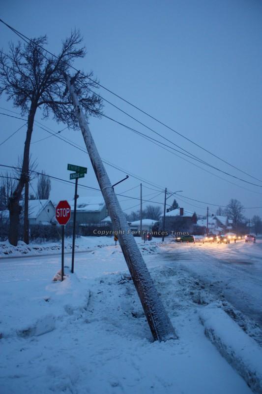 Broken pole