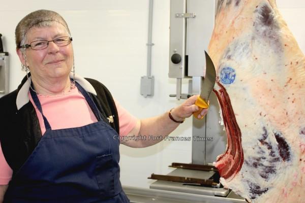Butchering meat