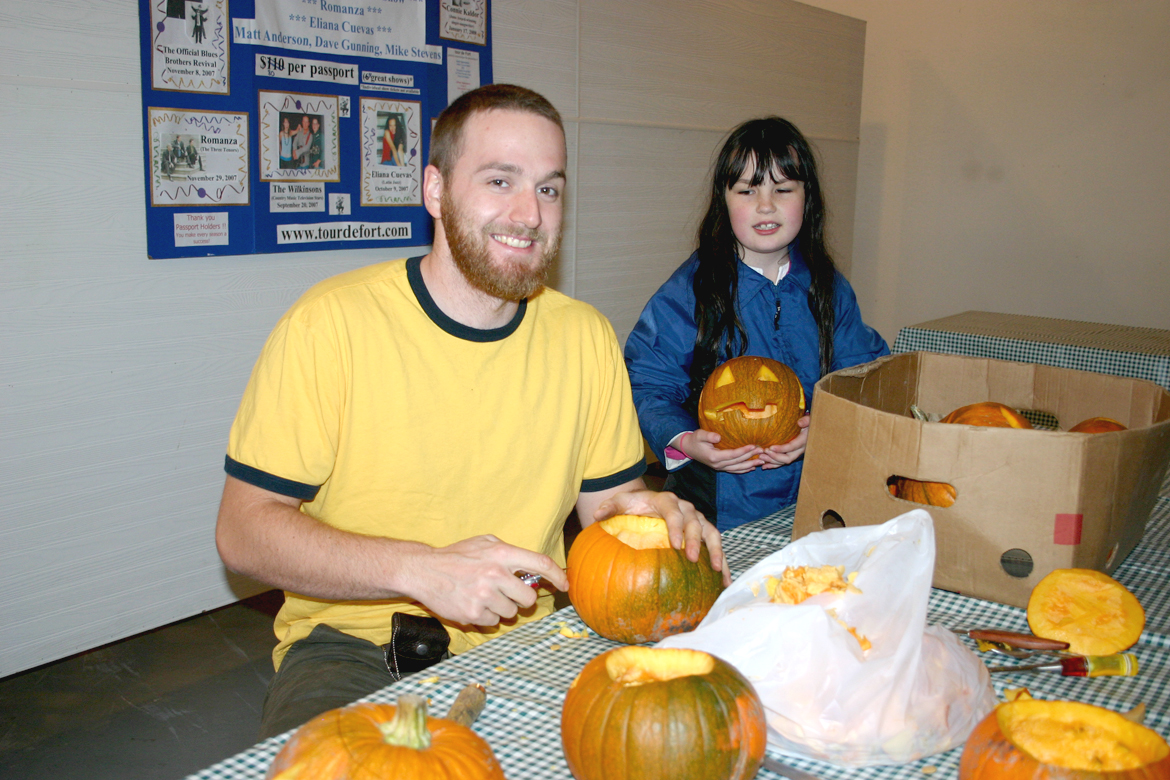 Carving pumpkins