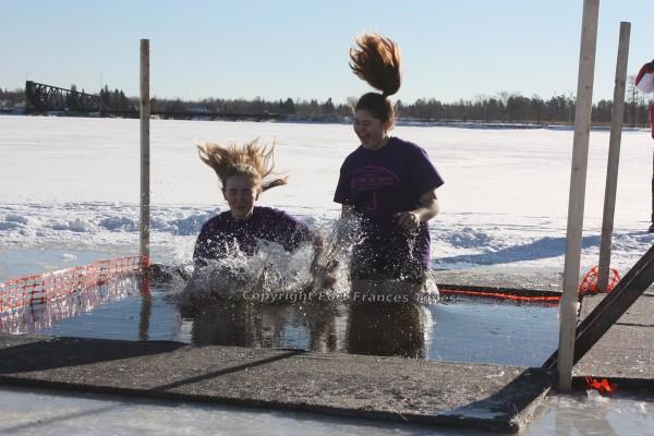 Icy plunge