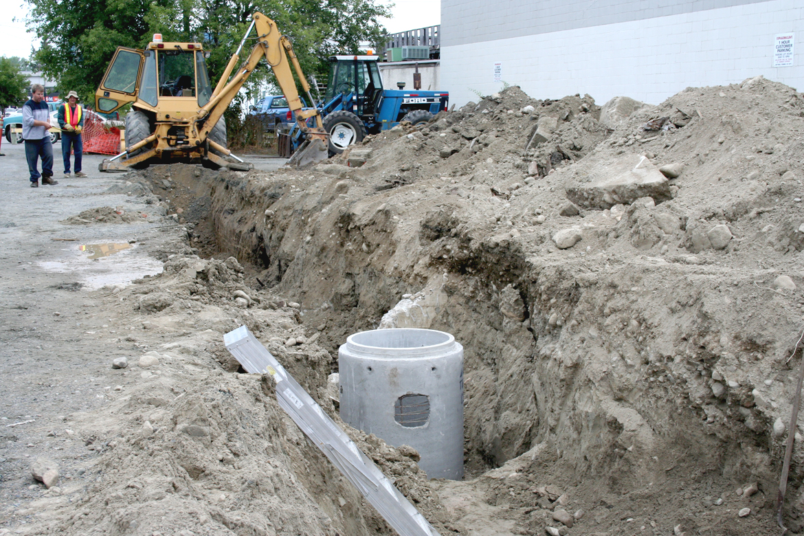 Installing sewers