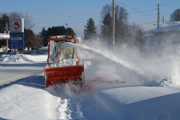 Plowing away