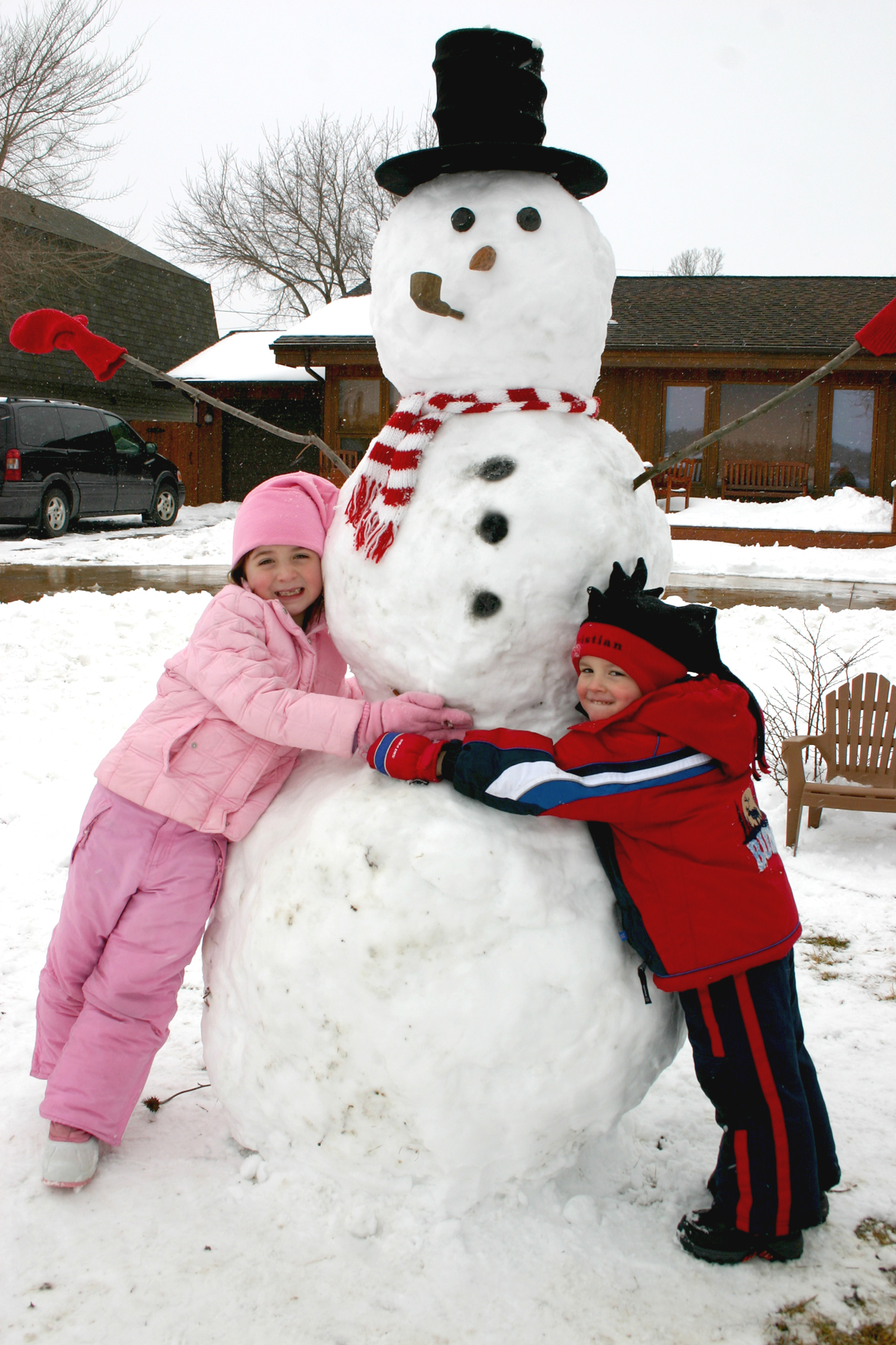 Spring snowman