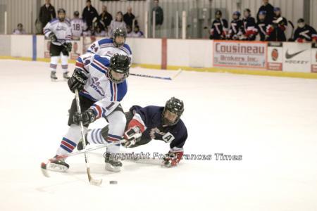 Sweeping at puck