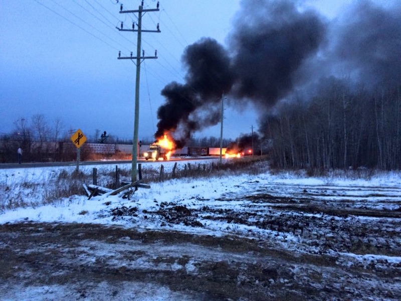 Burning truck