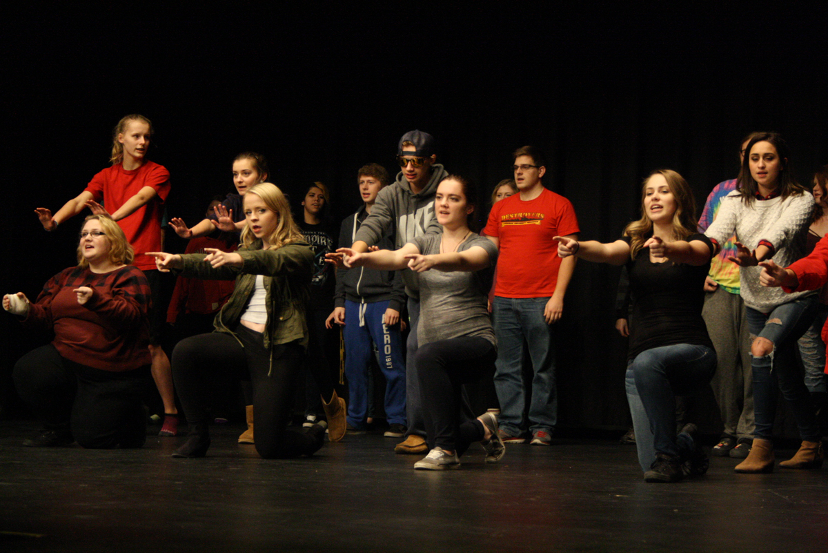 Revue rehearsal