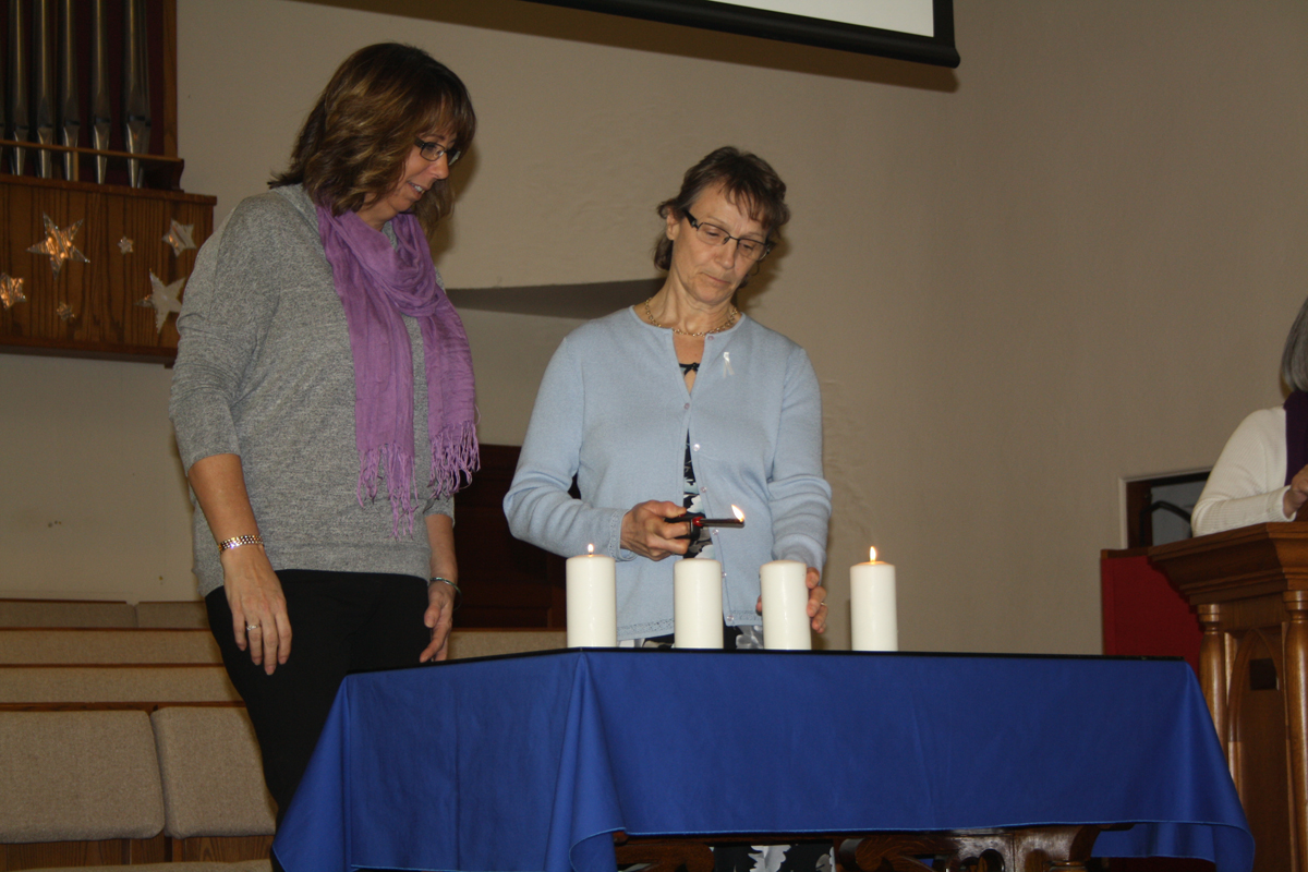 Lighting candles