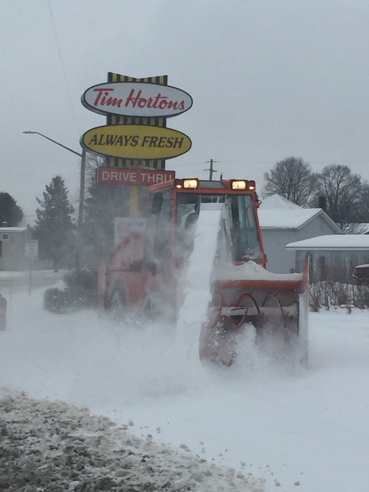 Clearing snow