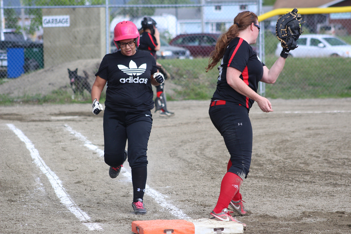 Out at first