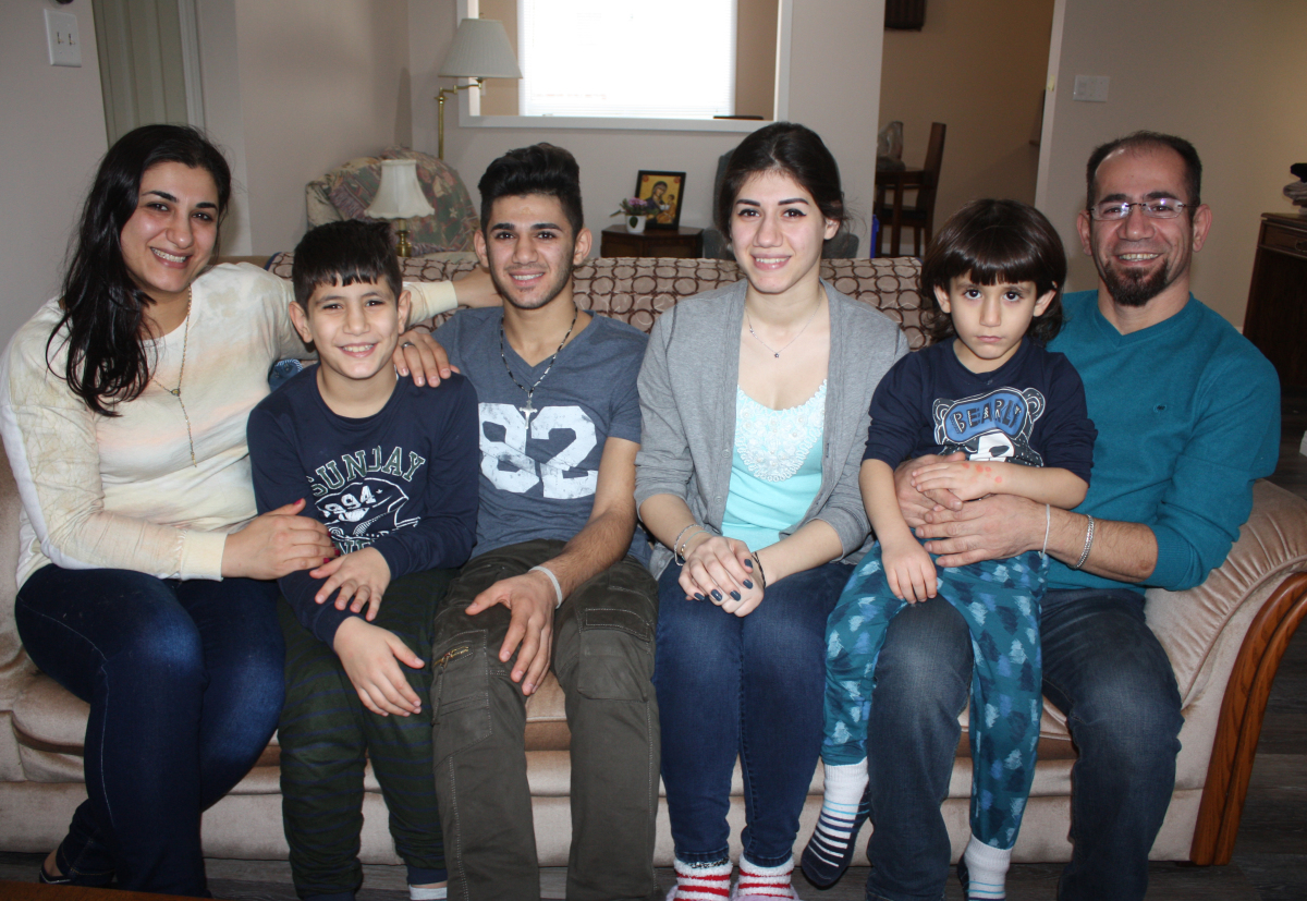 Refugee family