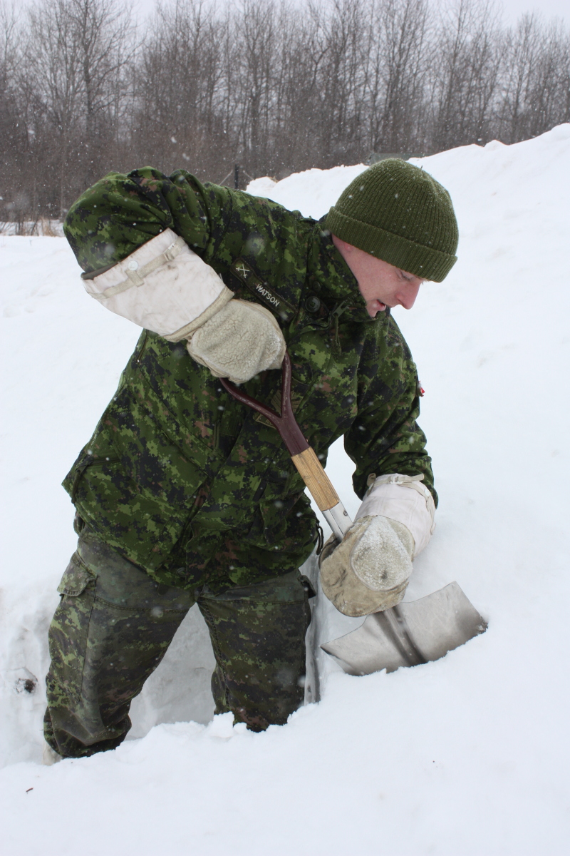 Digging in snow
