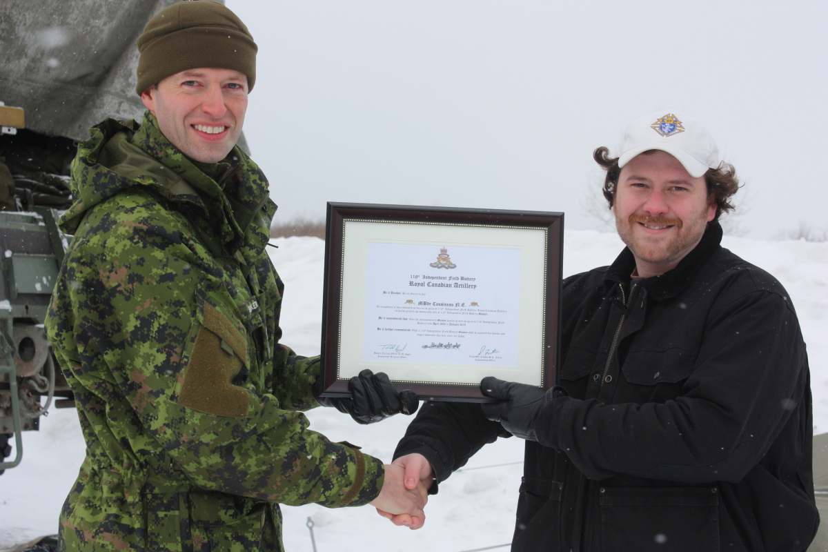 Reservist honoured