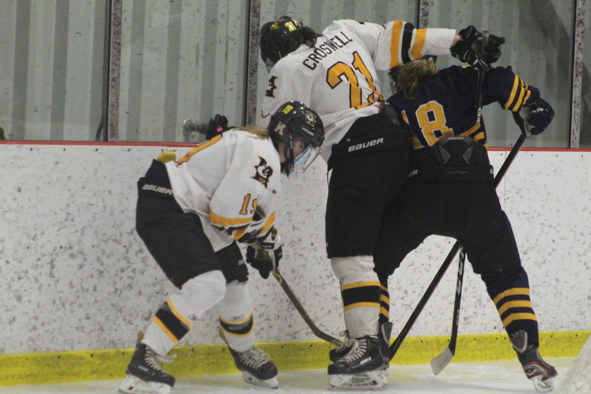 Battle for puck