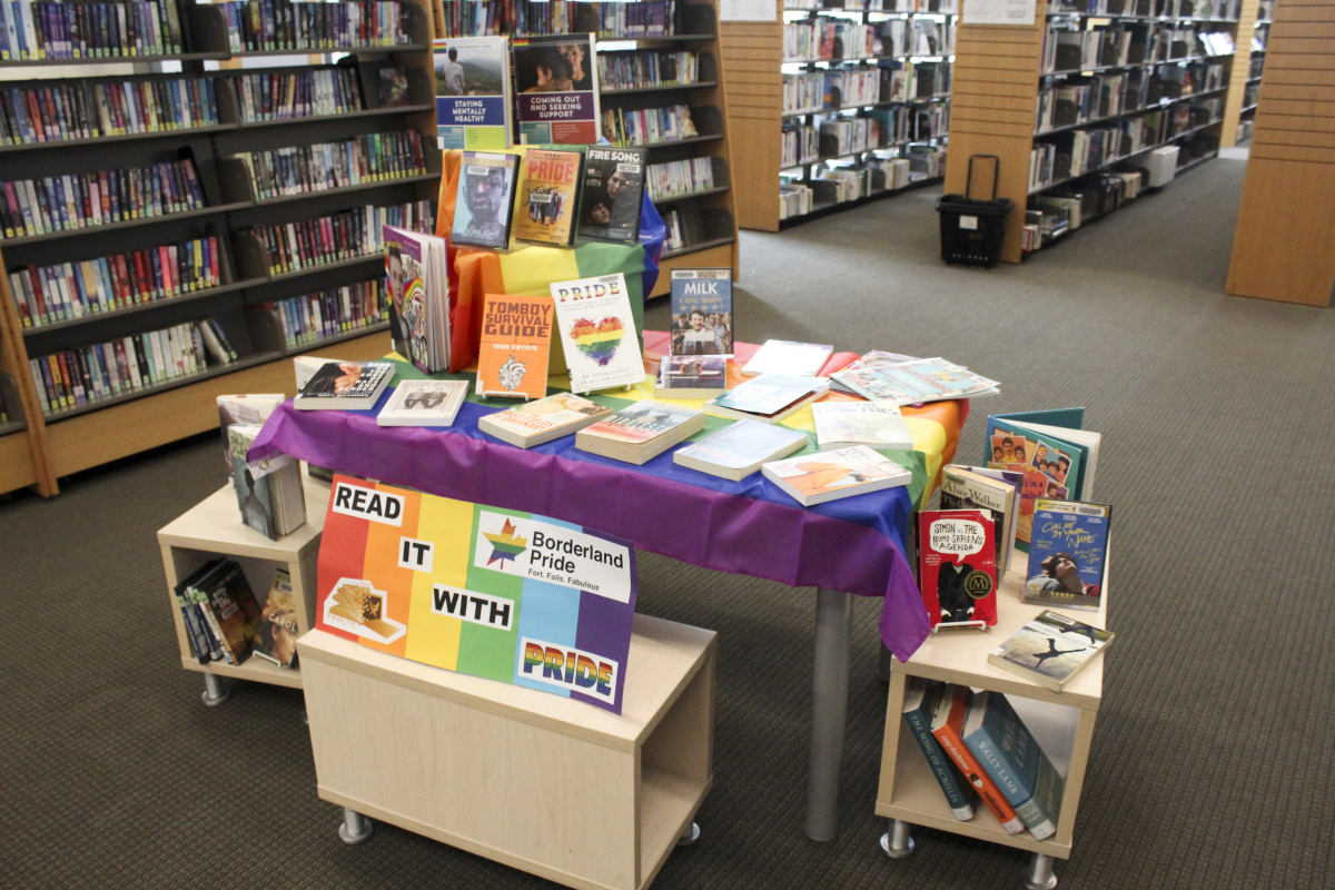 Pride book display