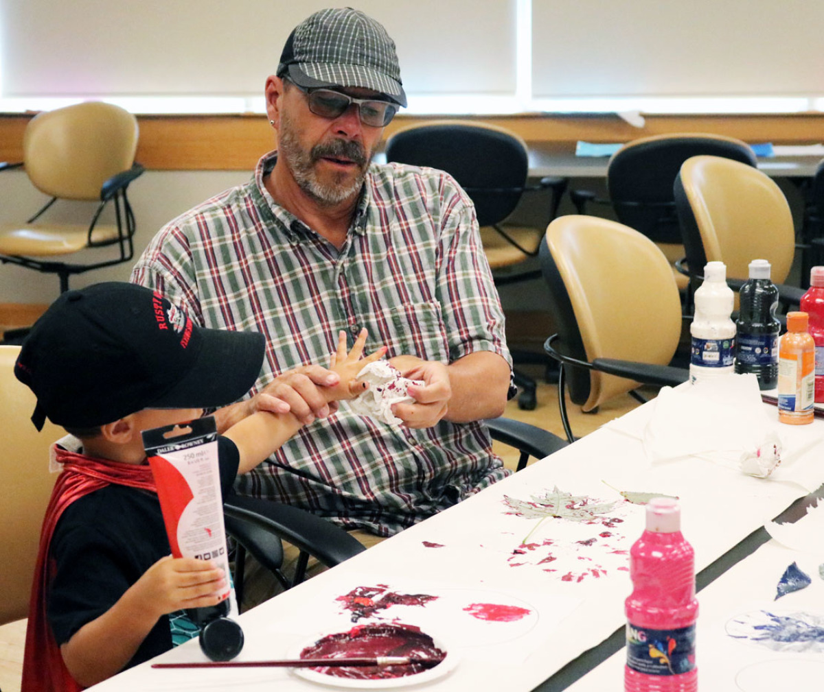Craft time with grandpa