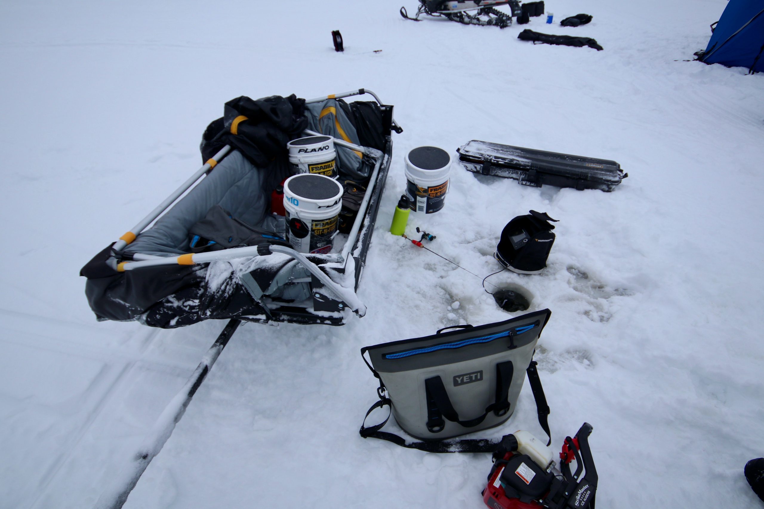 Ice fishing adventure
