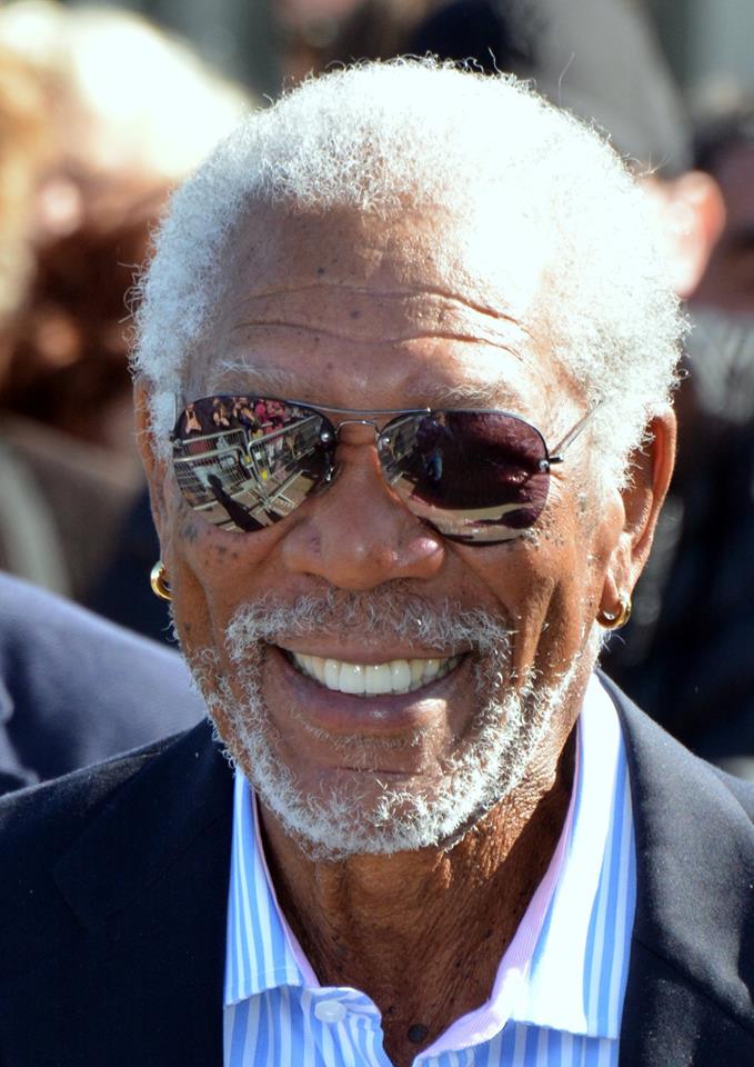 Morgan Freeman interviews police recruits in Alabama town