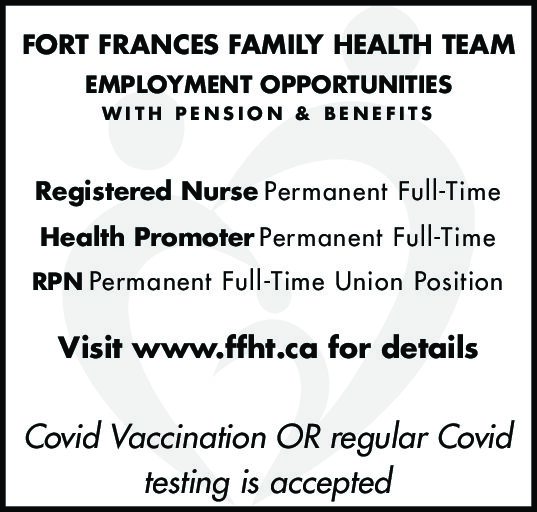 Fort Frances Family Health Team Employment Opportunities