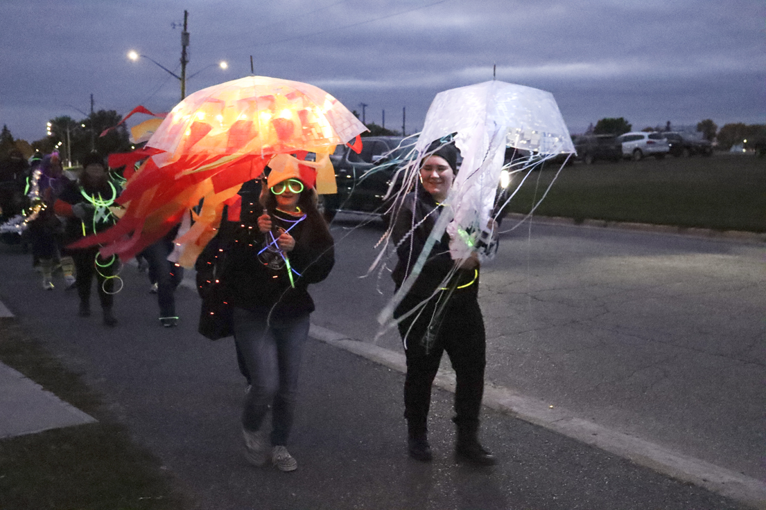 Glow walking for mental health