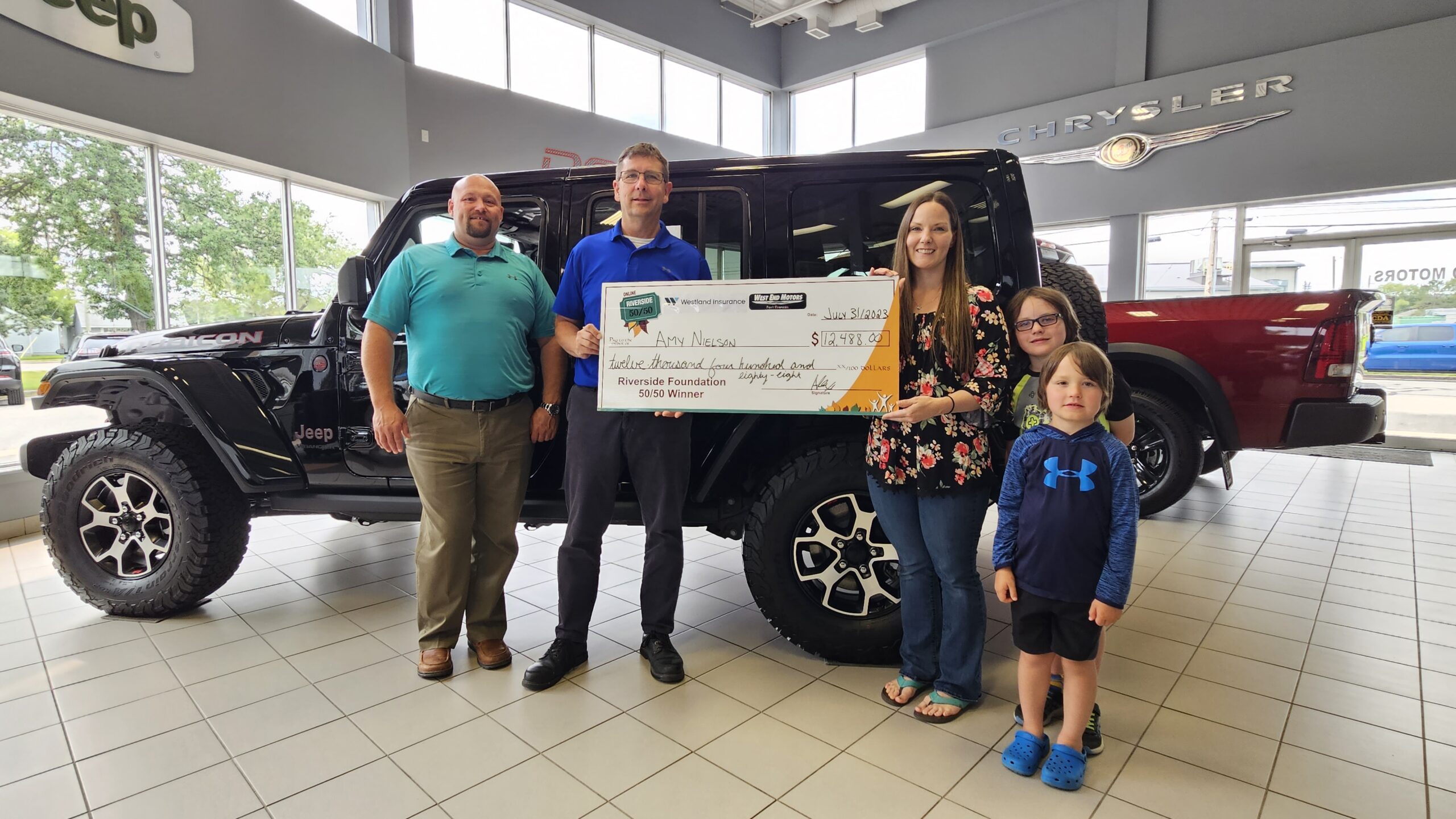 And the Riverside 50/50 winner is…