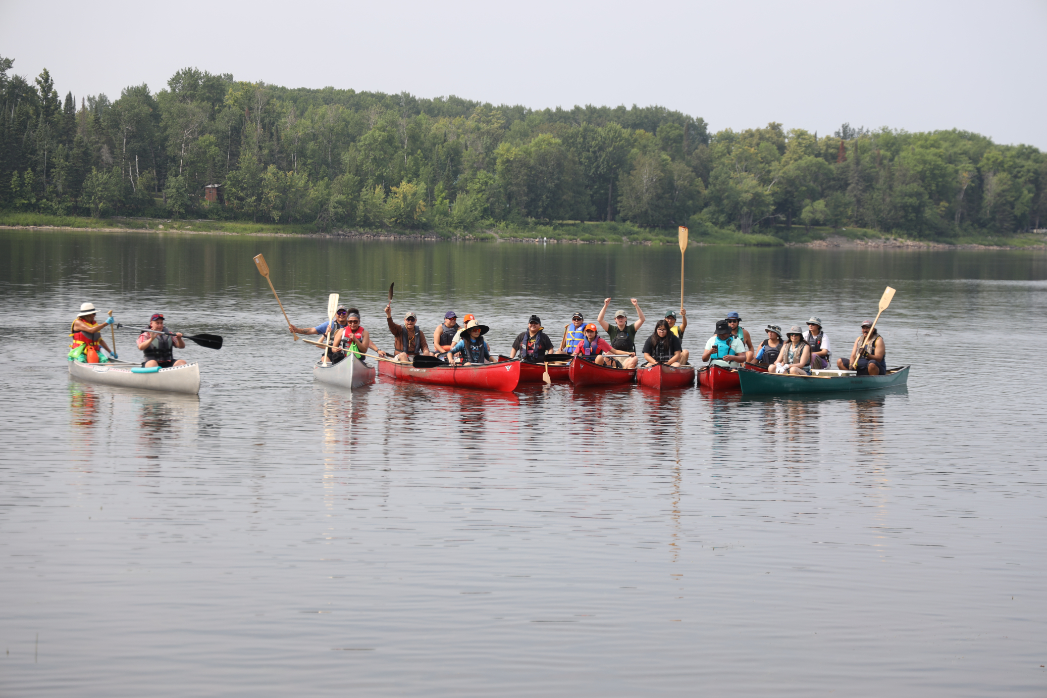 Historic canoe trip departs