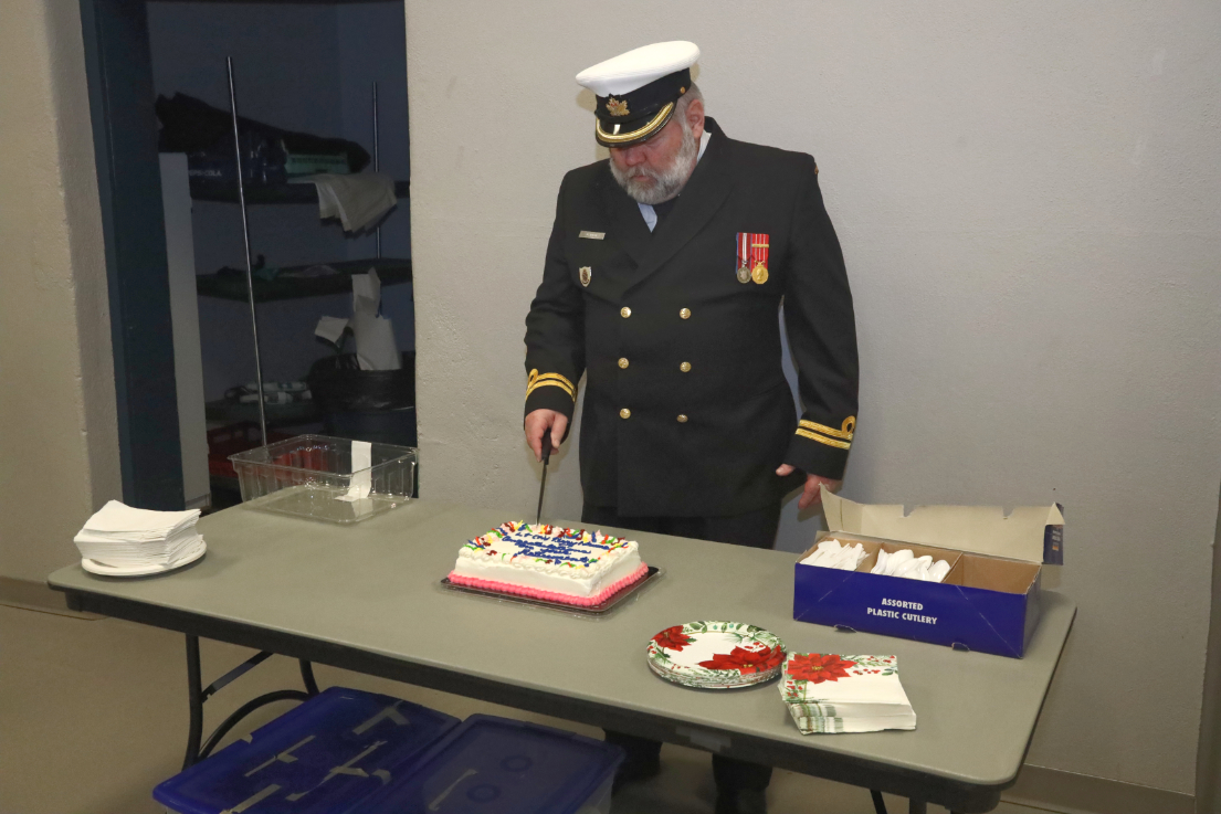 Long time cadet officer retires.