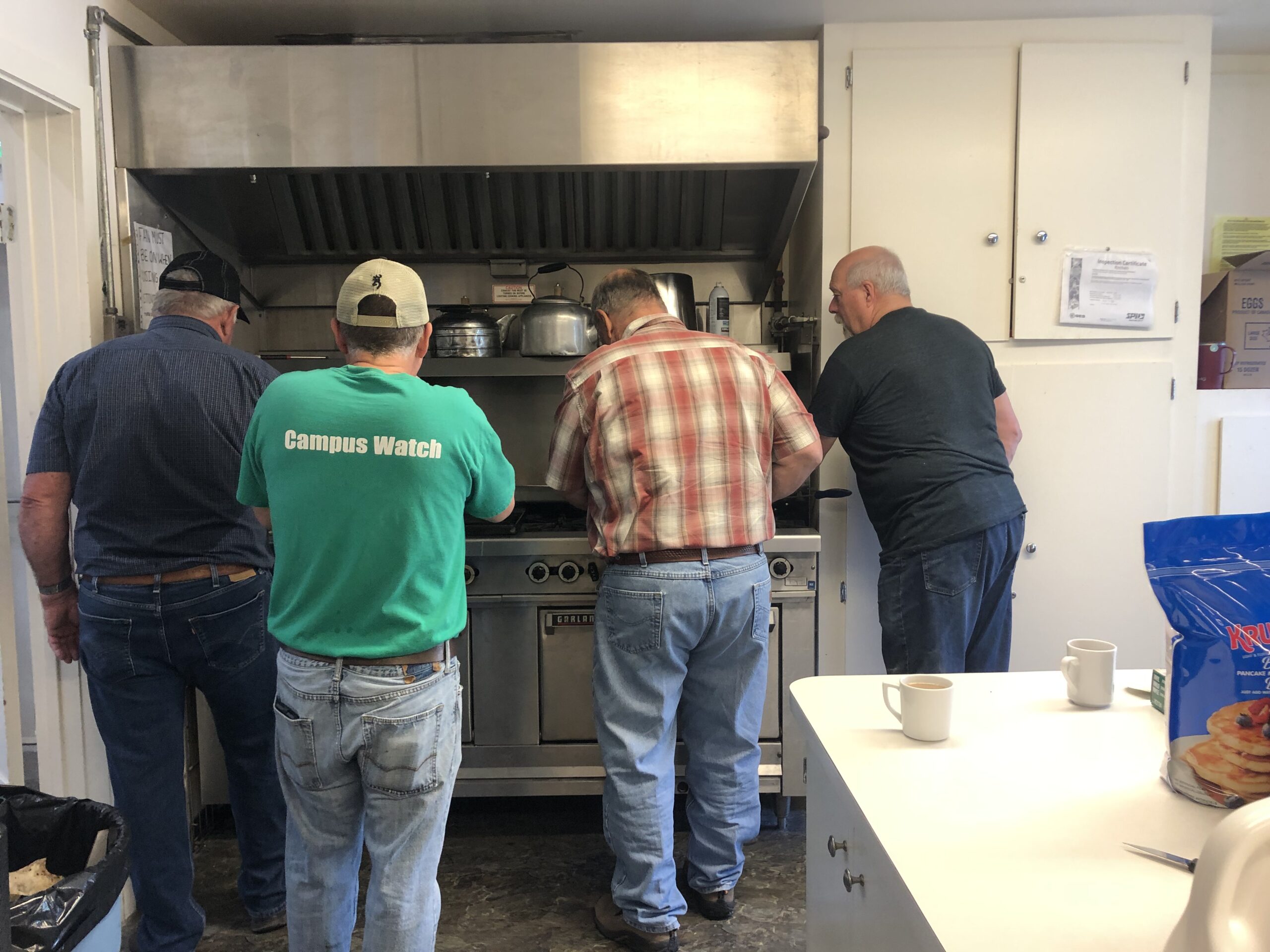 Cooks in the kitchen