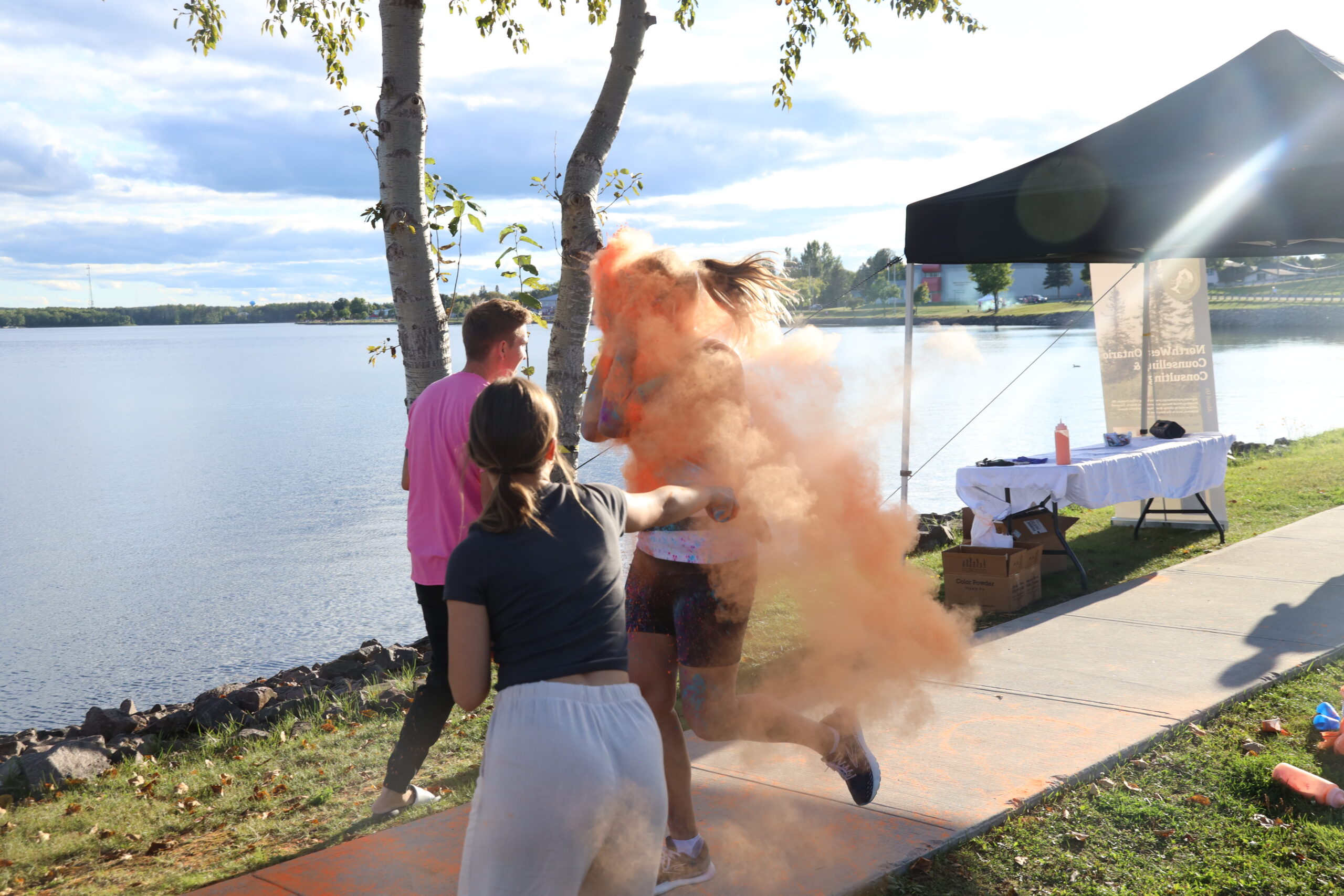 Running through the rainbow