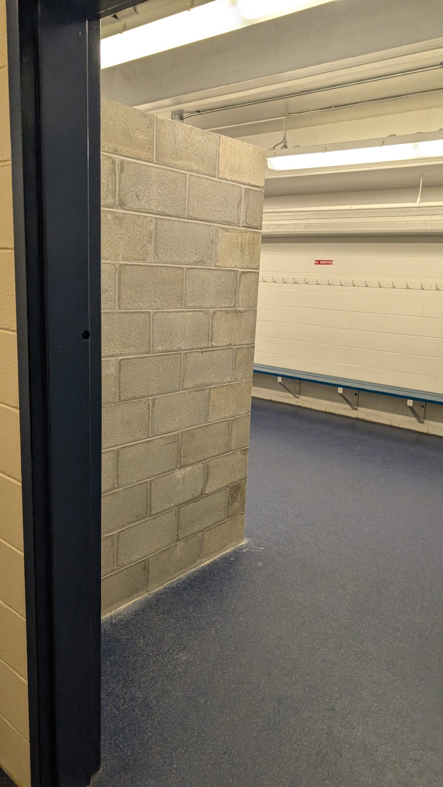 New walls add privacy to arena changing rooms