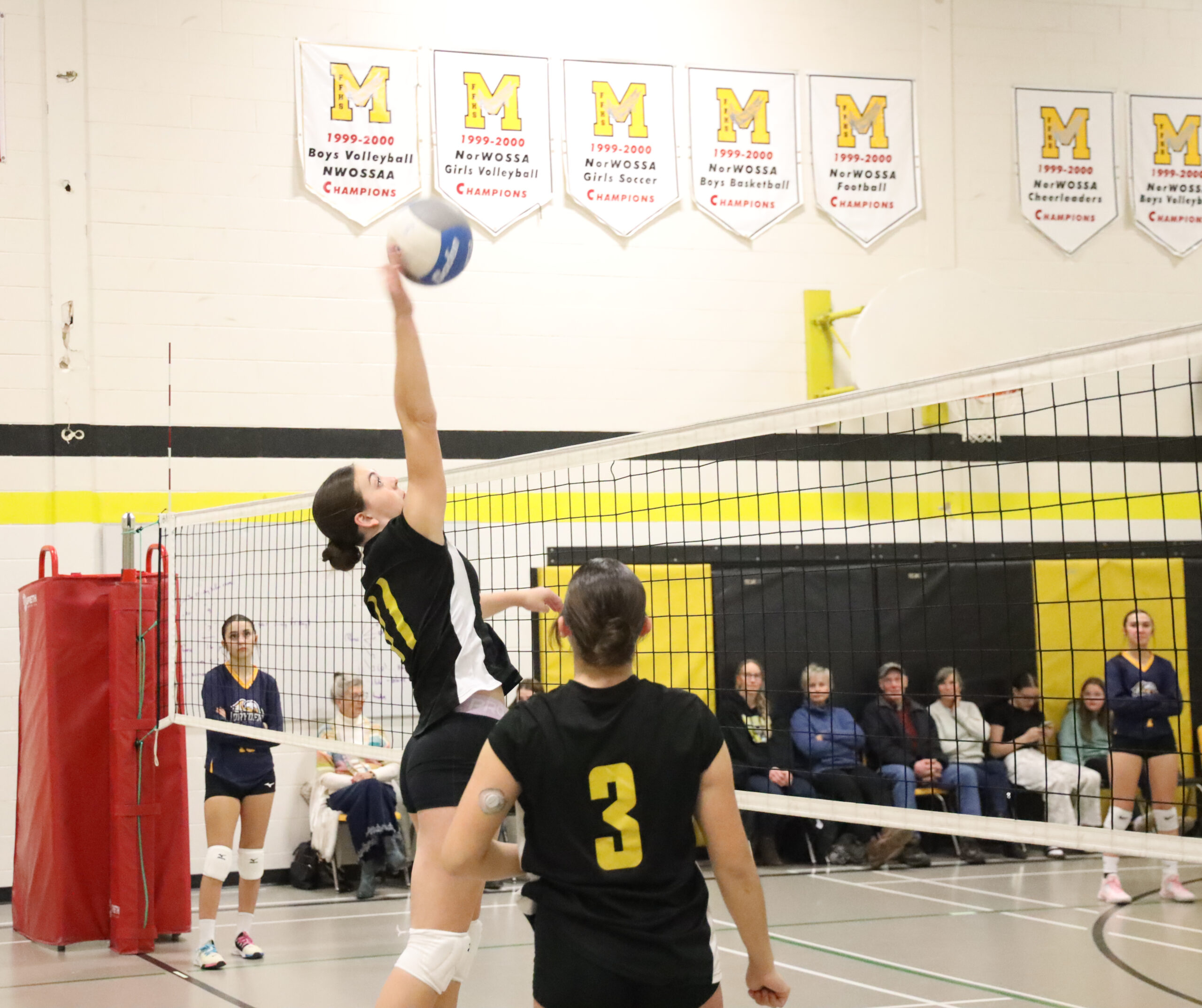High flying junior girls volleyball team