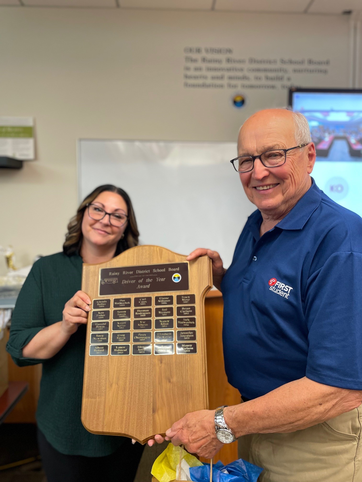 Two drivers celebrated as bus driver of the year for RRDSB