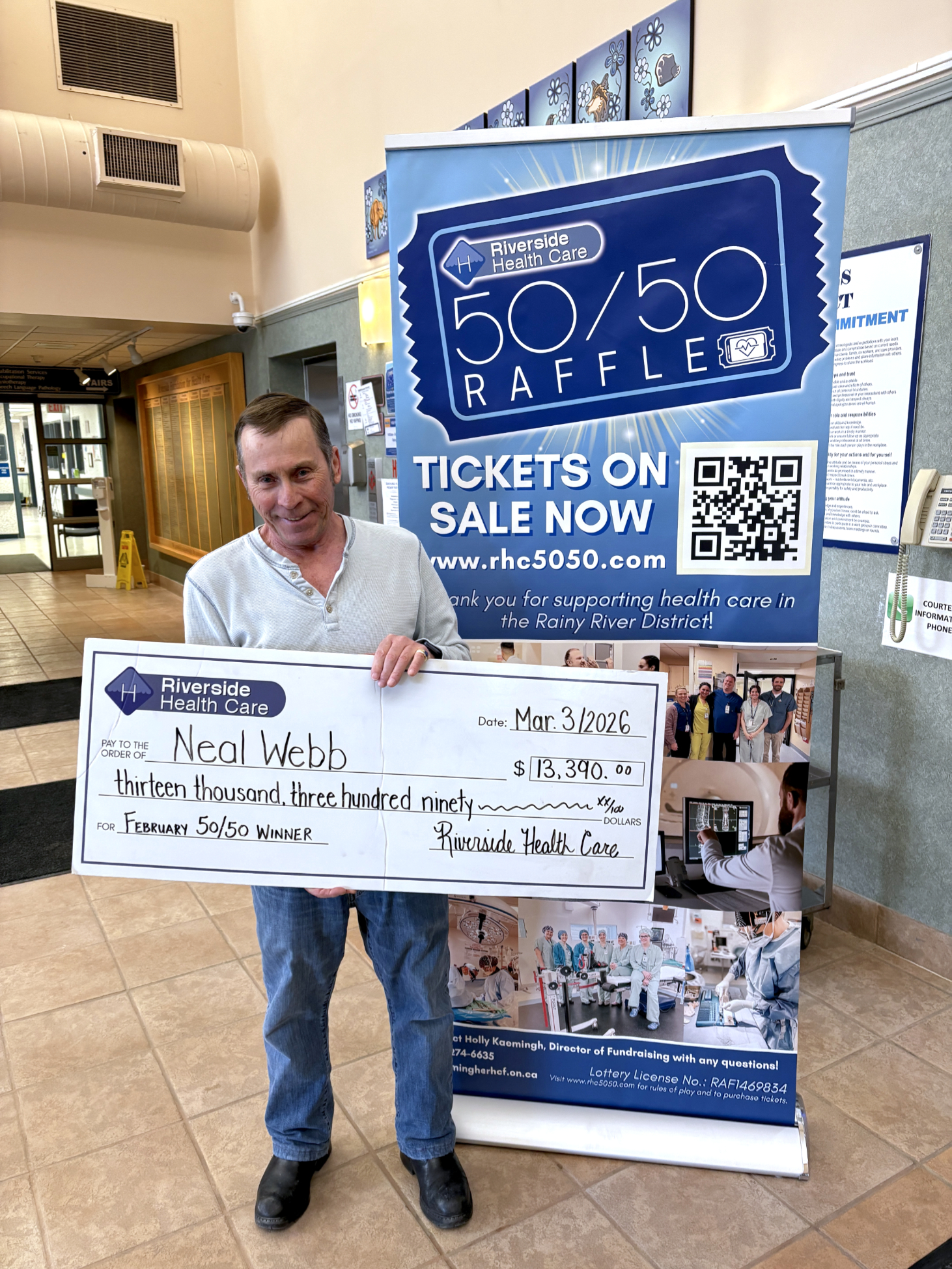 Over $13,000 prize for February winner of Riverside 50/50