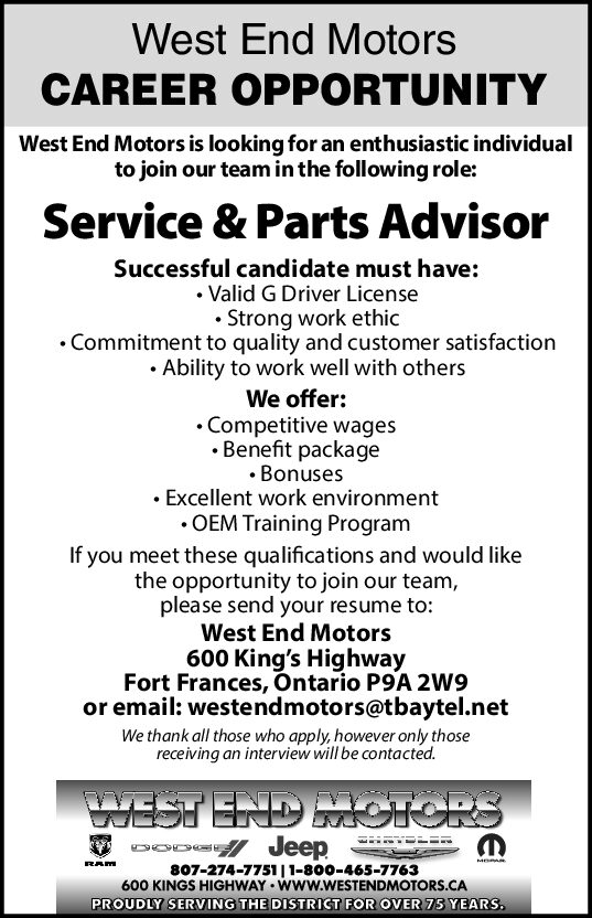 Service & Parts Advisor