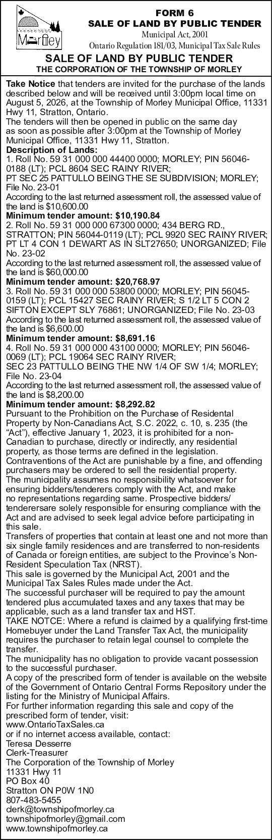 Tales of Land by Public Tender