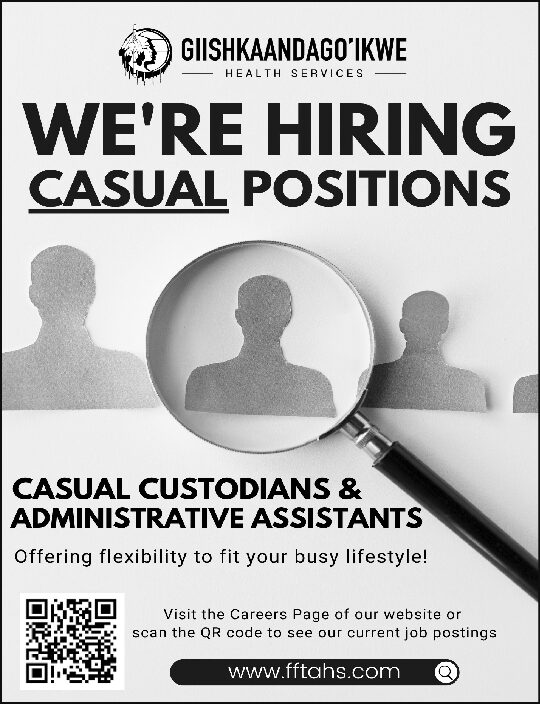 Giishkaandago’Iwke Health Services Casual Positions