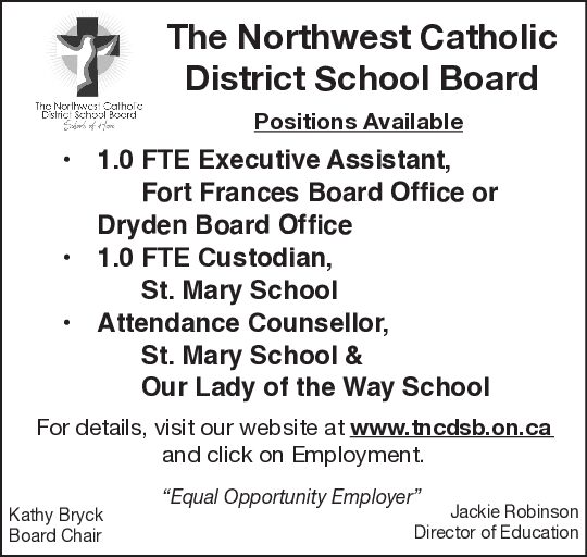 Northwest Catholic District School Board Positions