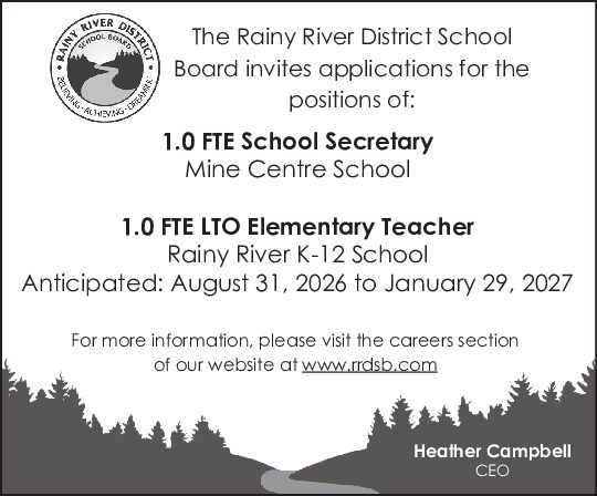 Rainy River District School Board Positions