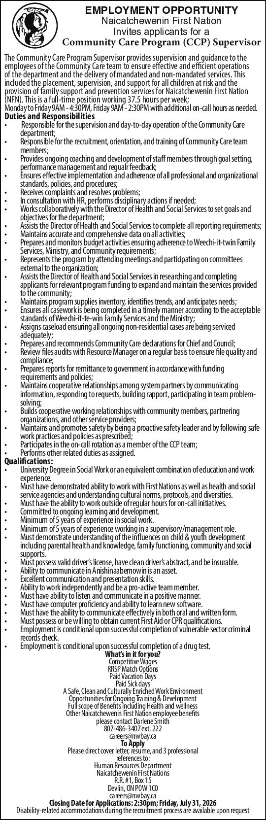Community Care Program Supervisor