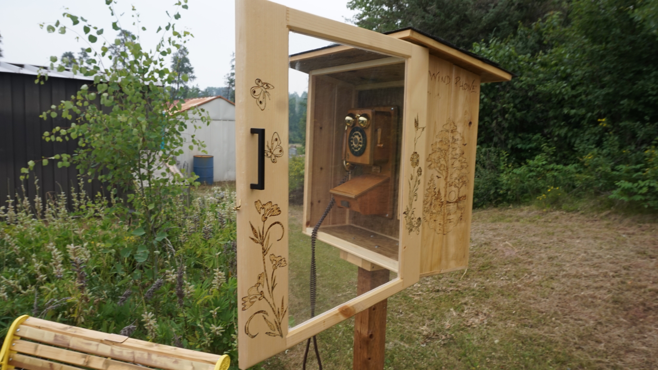 A wind phone for Atikokan’s Little Falls Cemetery