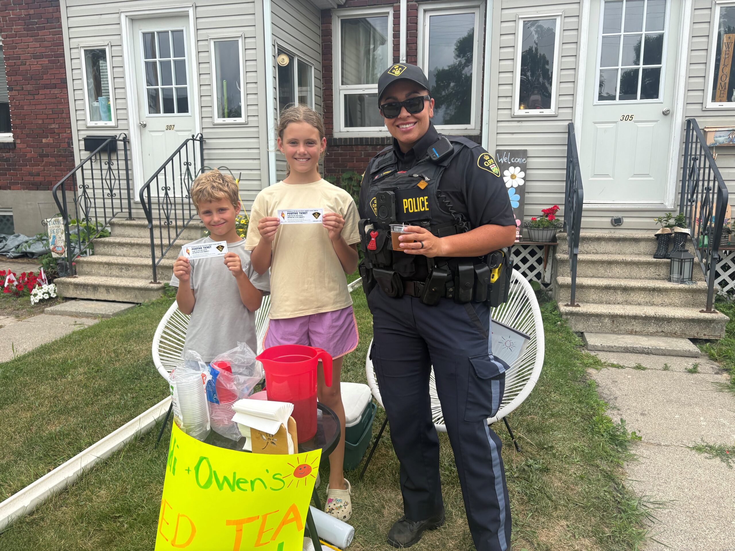 Stop, police! Do you know why I pulled you over today? Here’s a ticket for being good