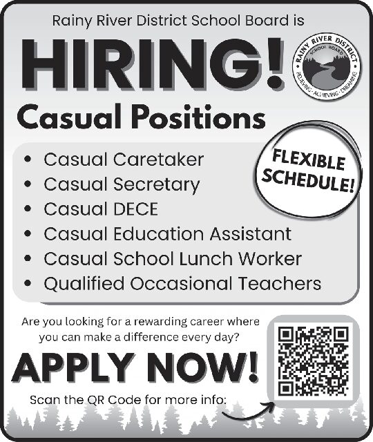 Rainy River District School Board Casual Positions
