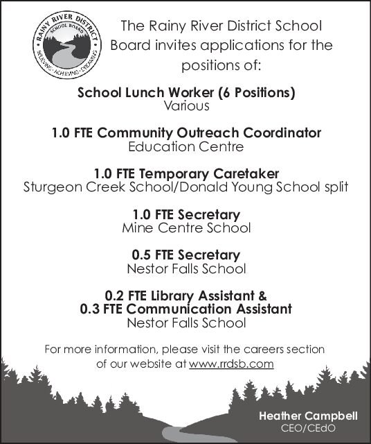 Rainy River District School Board Positions
