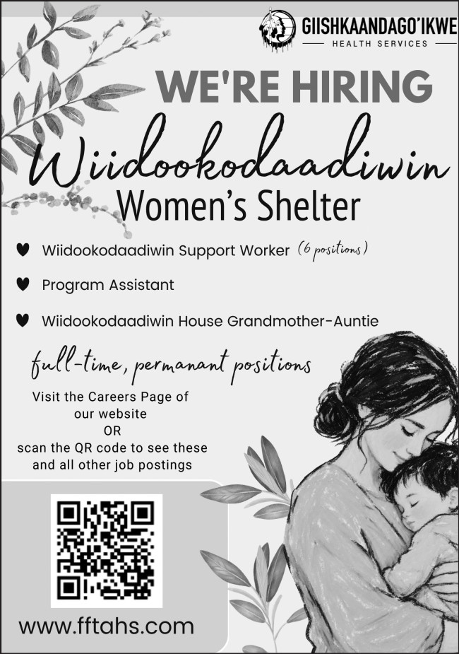 Wiidookodaadiwin Women’s Shelter Positions